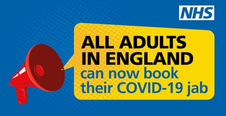 All adults in England can now book their COVID-19 jab